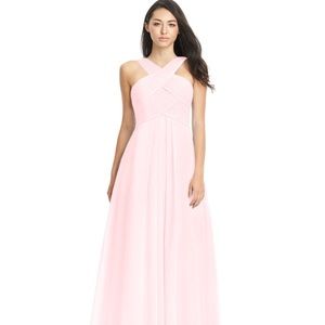 Azazie Kaleigh bridesmaid dress, Blushing Pink. A8